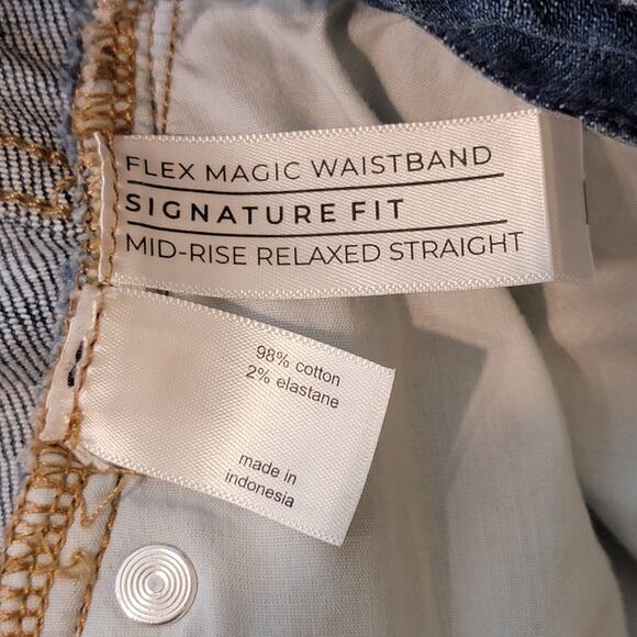 Lane Bryant Front-seamed Signature Fit Mid Rise Relaxed Straight Jean 22 w - Picture 5 of 14